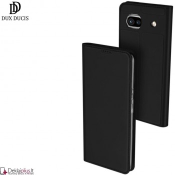 Dux Ducis Skin Pro dirbtinės odos dėklas - juodas (Google Pixel 7A)